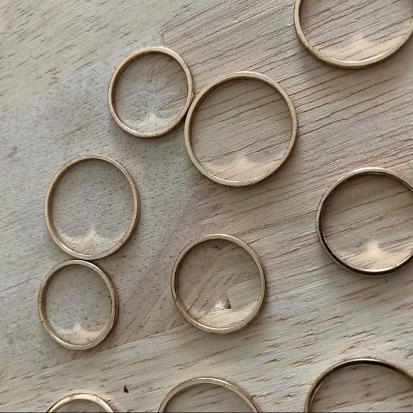 NWOT- Express Gold Midi Ring Set - Picture 15 of 16